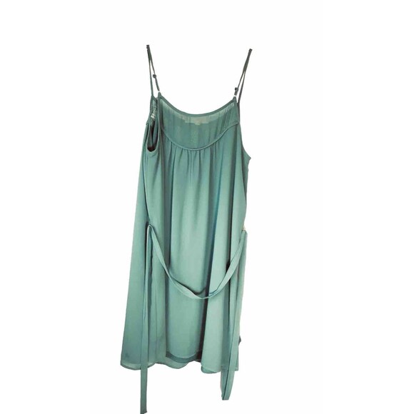 Slip Dress Green Sundress Size Medium Tie Back Cami Sleeveless - Picture 4 of 6
